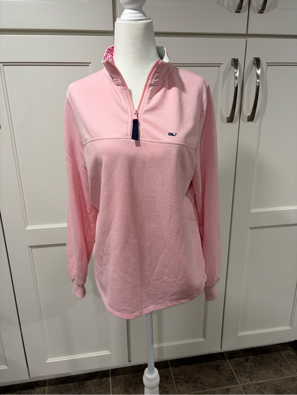 Vineyard Vines Light Pink Quarter-Zip Pullover